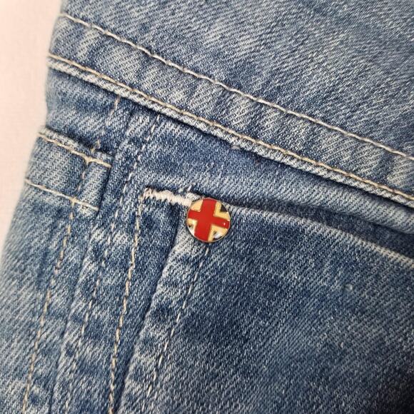 HUDSON Jeans Womens 30 Blue Flare Stretch Y2K Low Rise Made in USA W170DHA - Picture 3 of 12